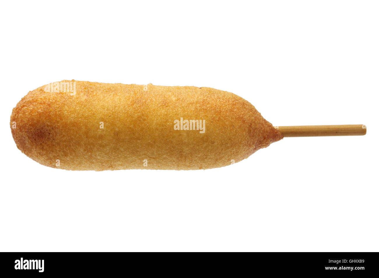 hausgemachte Corndog isoliert auf weißem Hintergrund Stockfoto