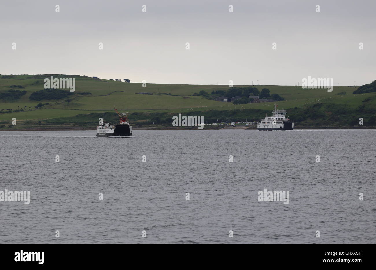 CalMac Fähren und Grand Cumbrae Insel Schottland August 2016 Stockfoto