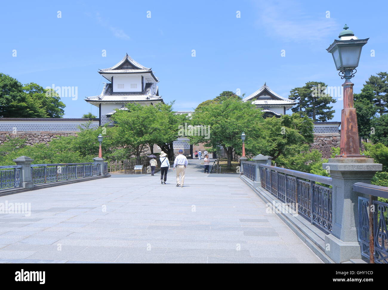 Kanazawa Burg Ishikawamon Tor in Kanazawa, Japan. Stockfoto