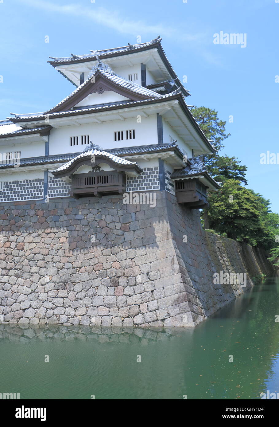 Kanazawa Castle in Kanazawa, Japan. Stockfoto