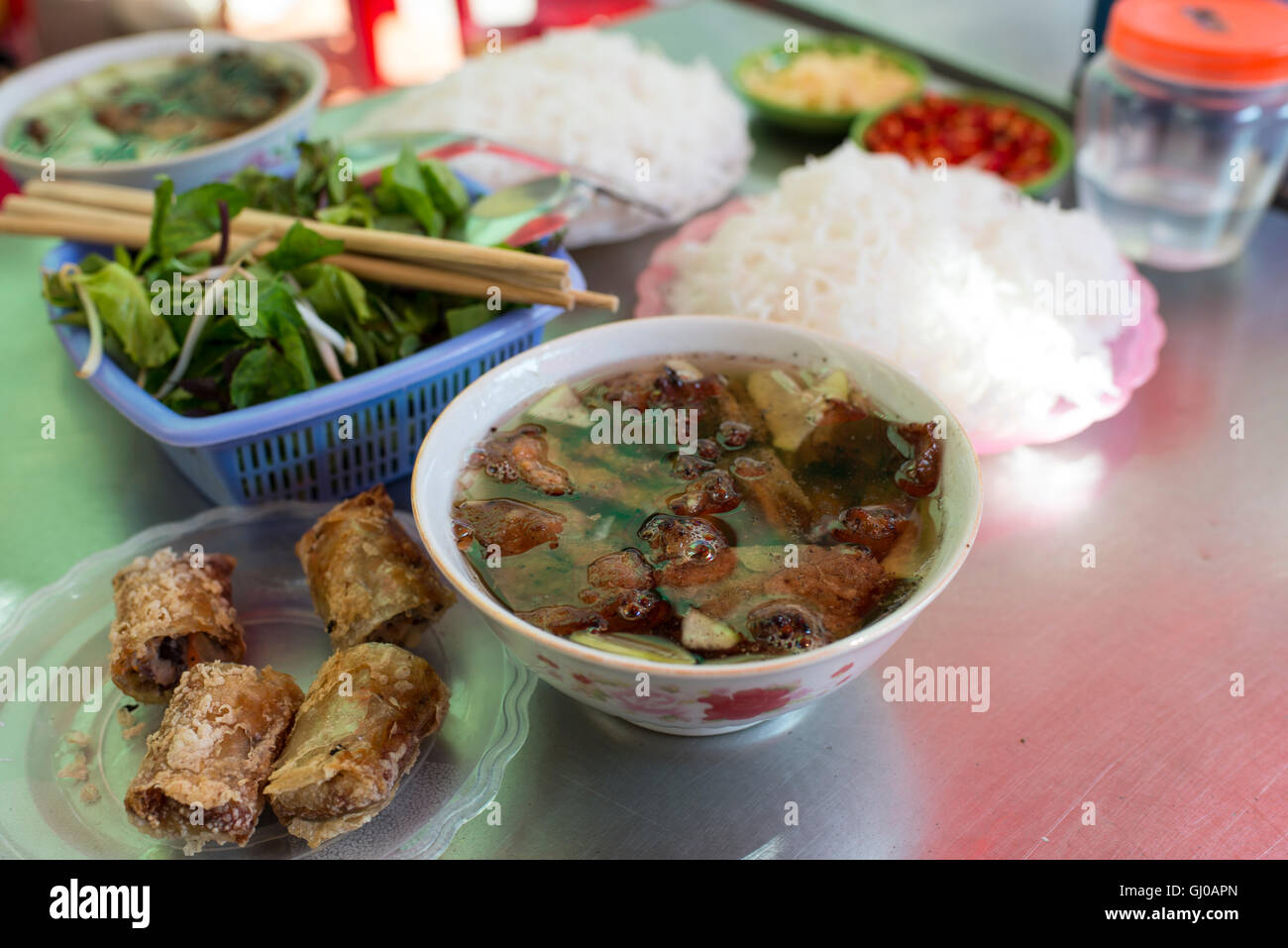 Vietnamesische Bun Cha, Hanoi Stockfoto