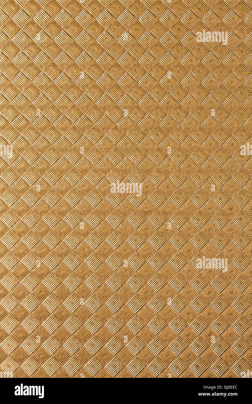 Nahtlose Quadrat-strukturiertes goldenen Papier Stockfoto