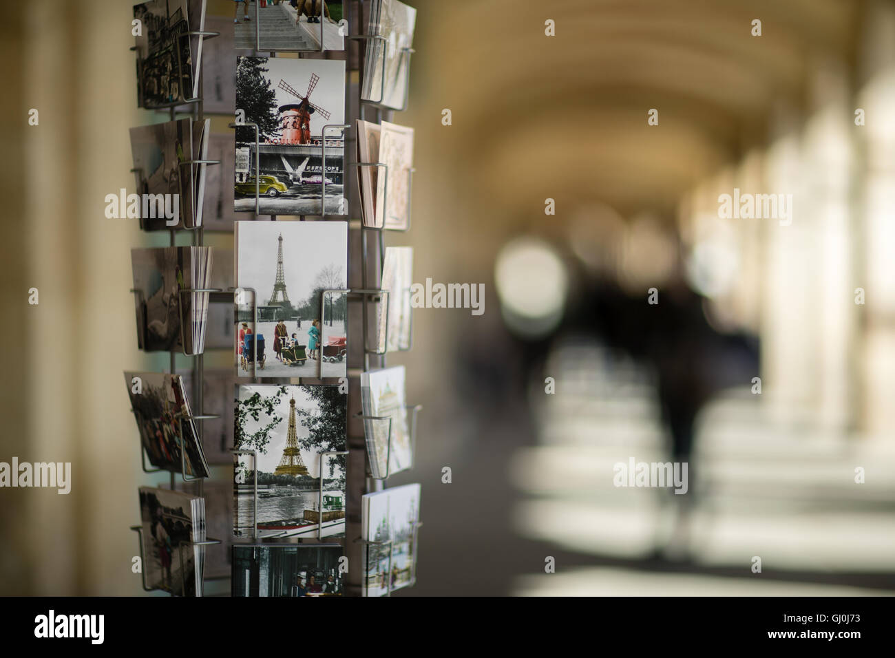 Postkarten, Place des Vosges, Paris, Frankreich Stockfoto