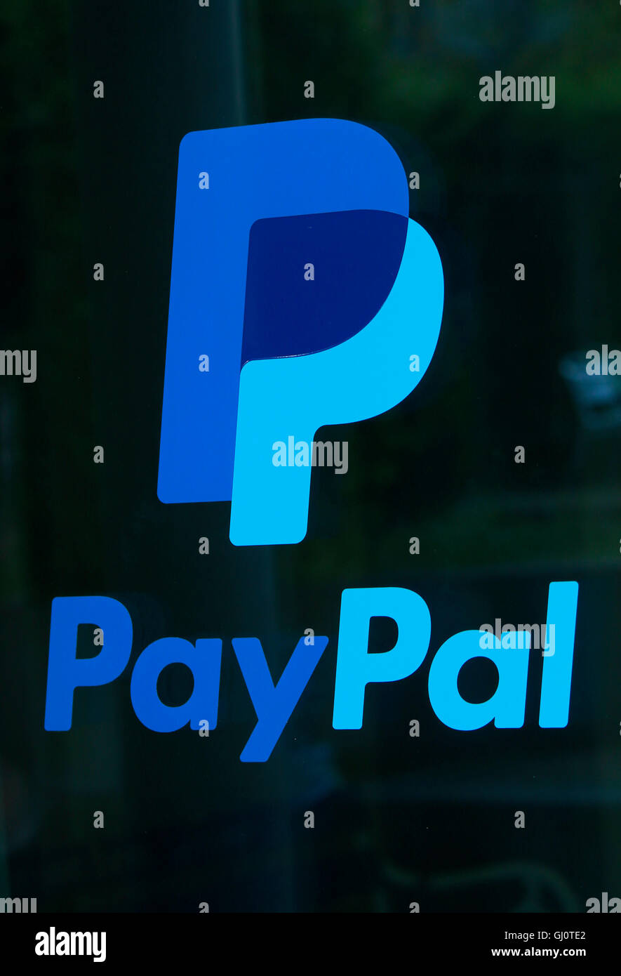 Logo der Marke "PayPal", Berlin. Stockfoto