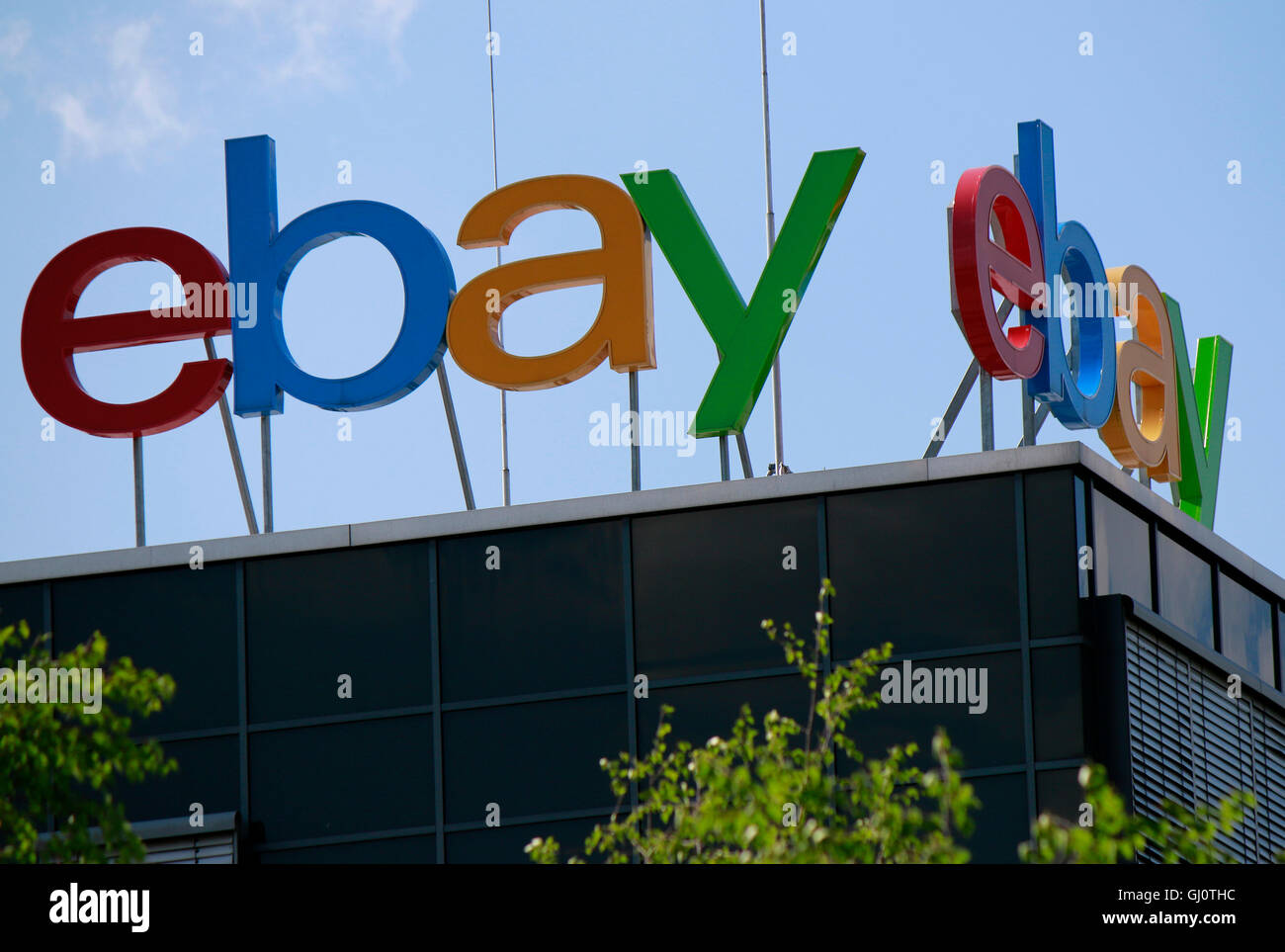 Logo der Marke "EBay", Berlin. Stockfoto