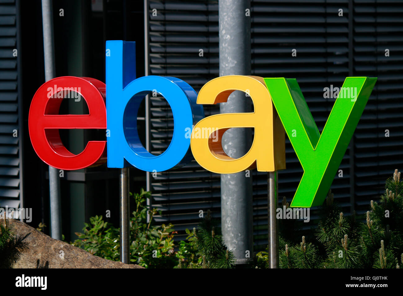 Logo der Marke "EBay", Berlin. Stockfoto