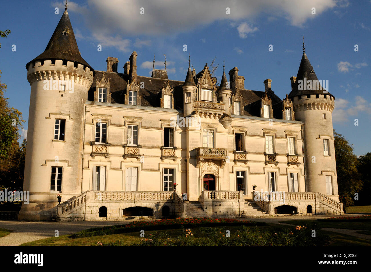 Französisches Chateau in der Charente Stockfoto