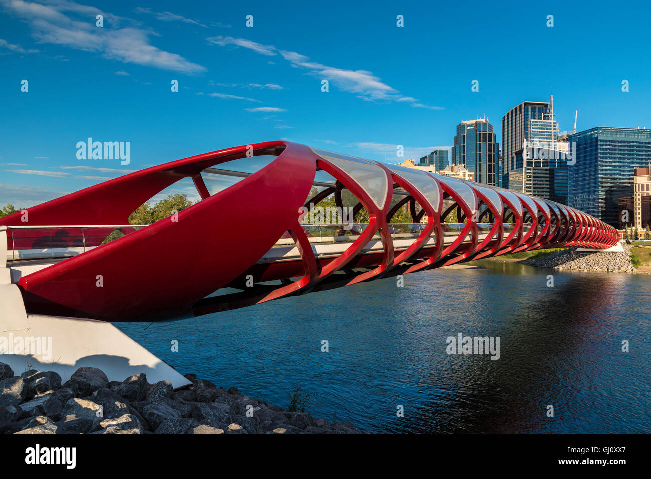 Friedensbrücke, Calgary, Alberta, Kanada Stockfoto