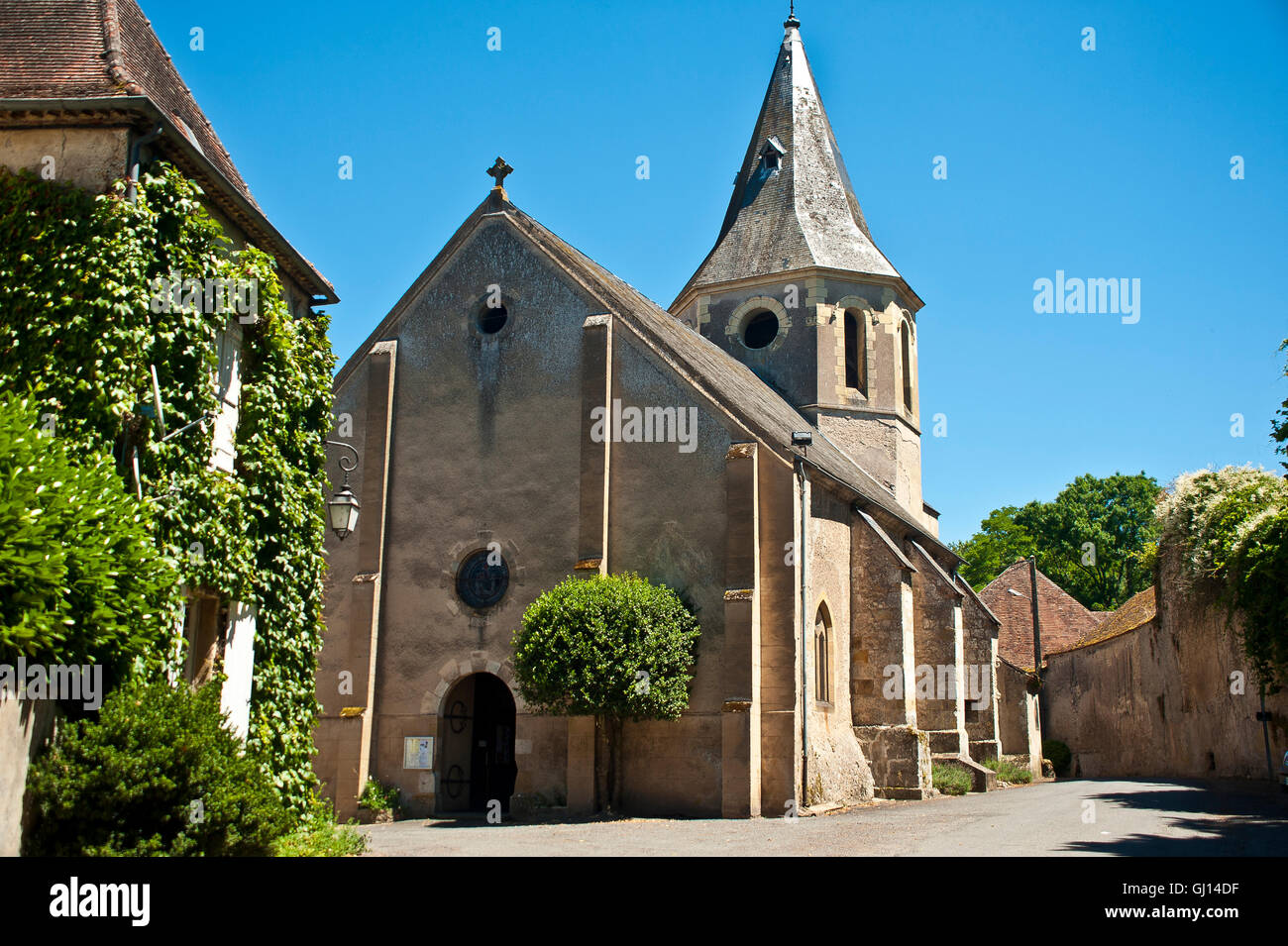 Kirche in Jaligny-sue-Bresbre, Frankreich Stockfoto