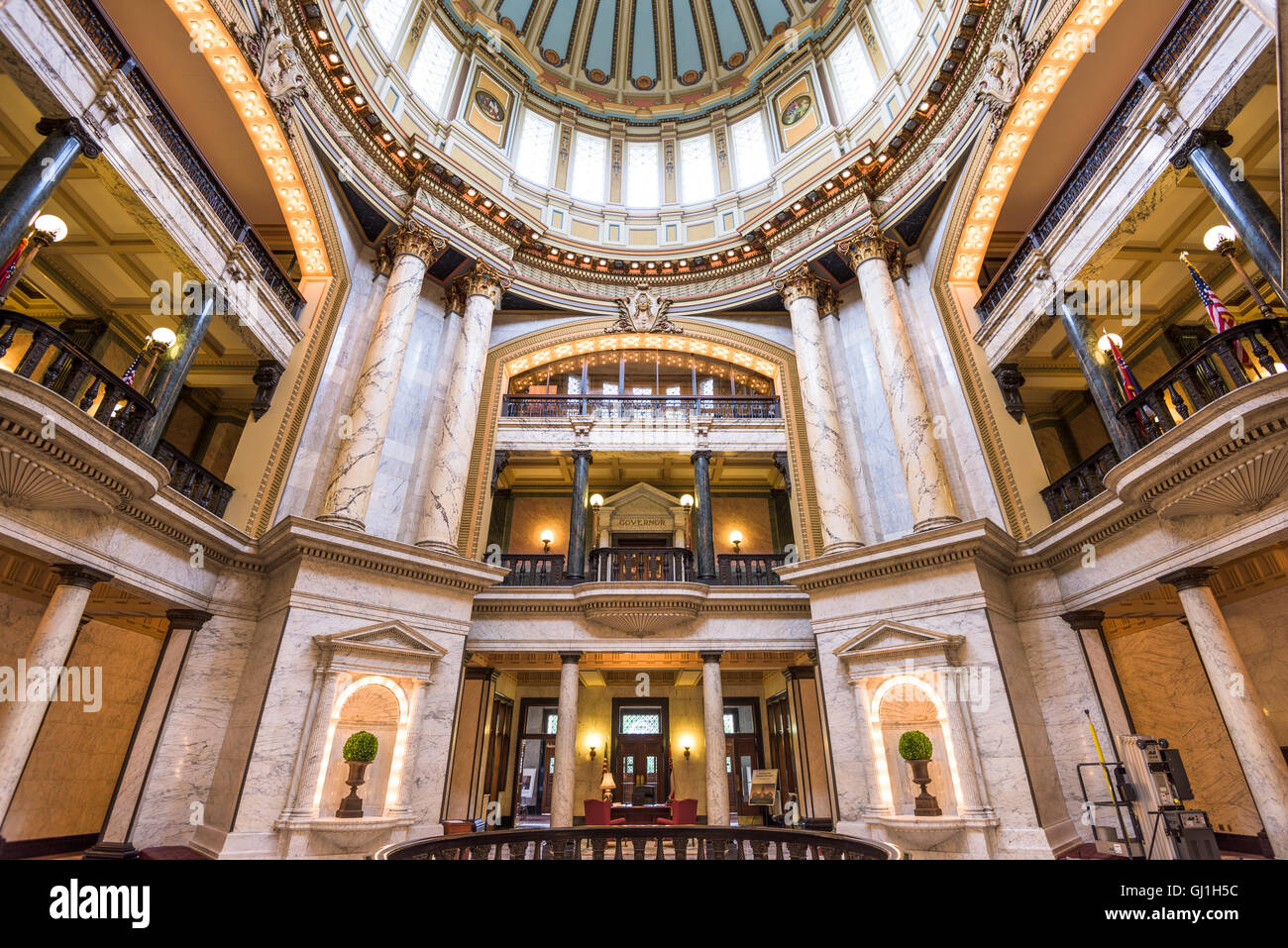 Die Haupthalle in Mississippi State Capitol. Stockfoto