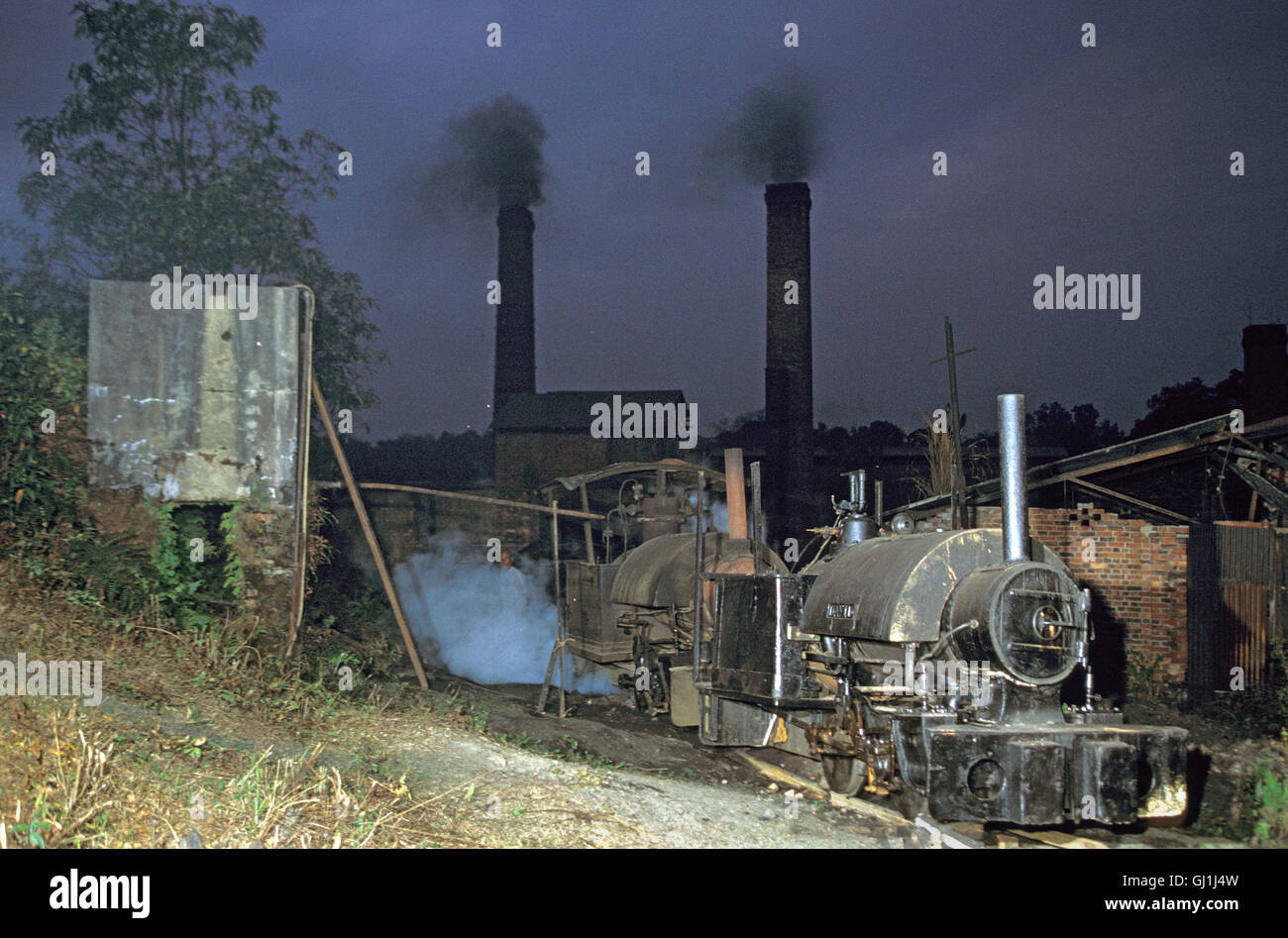 Twilight bei Ledo Ziegelei im Februar 1999 bietet einen Einblick in längst vergangenen Industriezeitalters. Stockfoto
