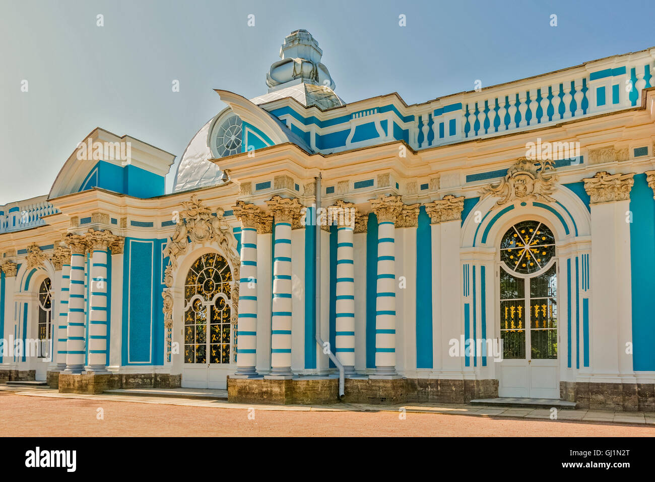Die Grotte Pavillon-Katharinenpalast Puschkin Sankt Petersburg Russland Stockfoto