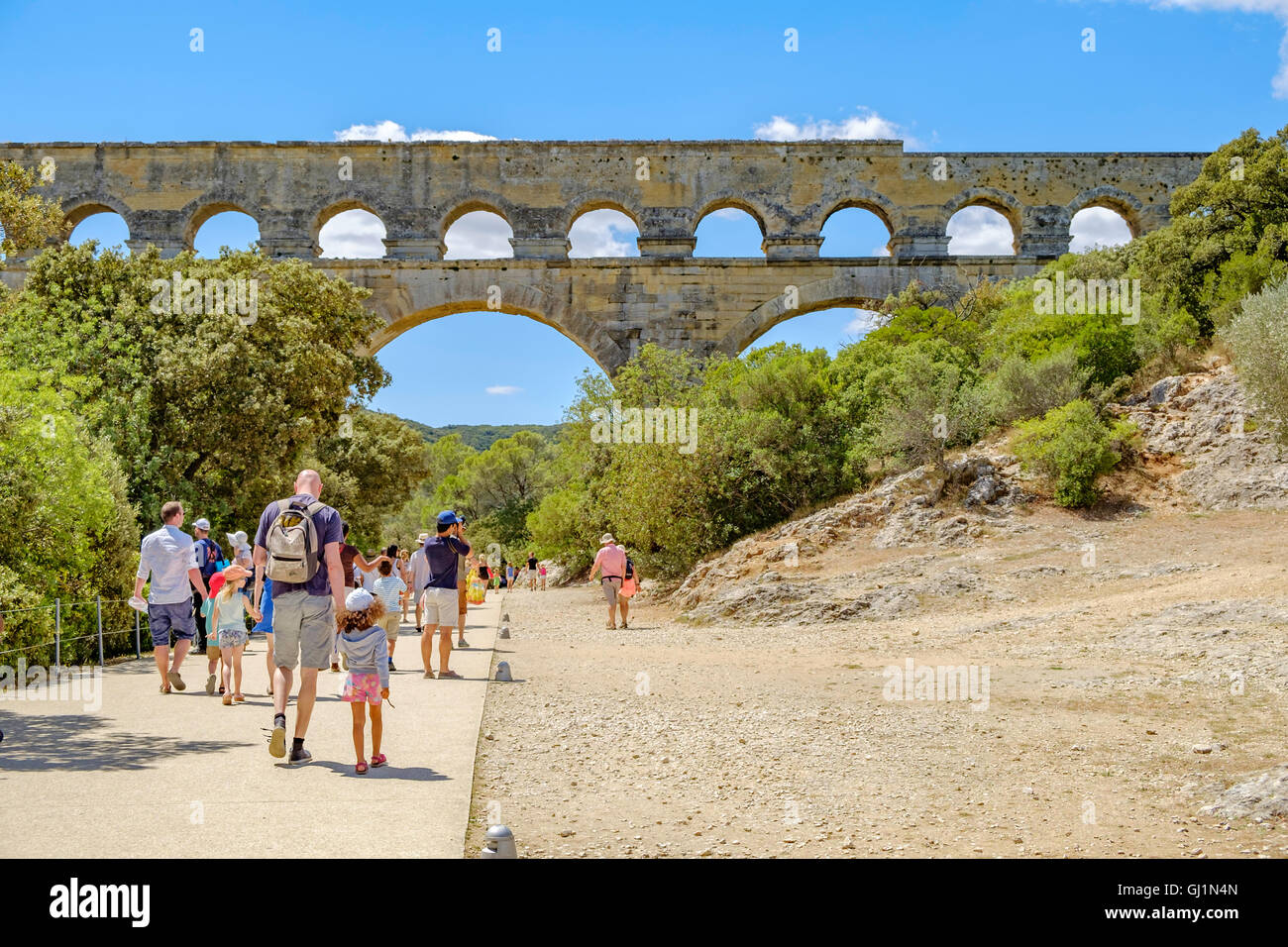 Pont du Gard Stockfoto