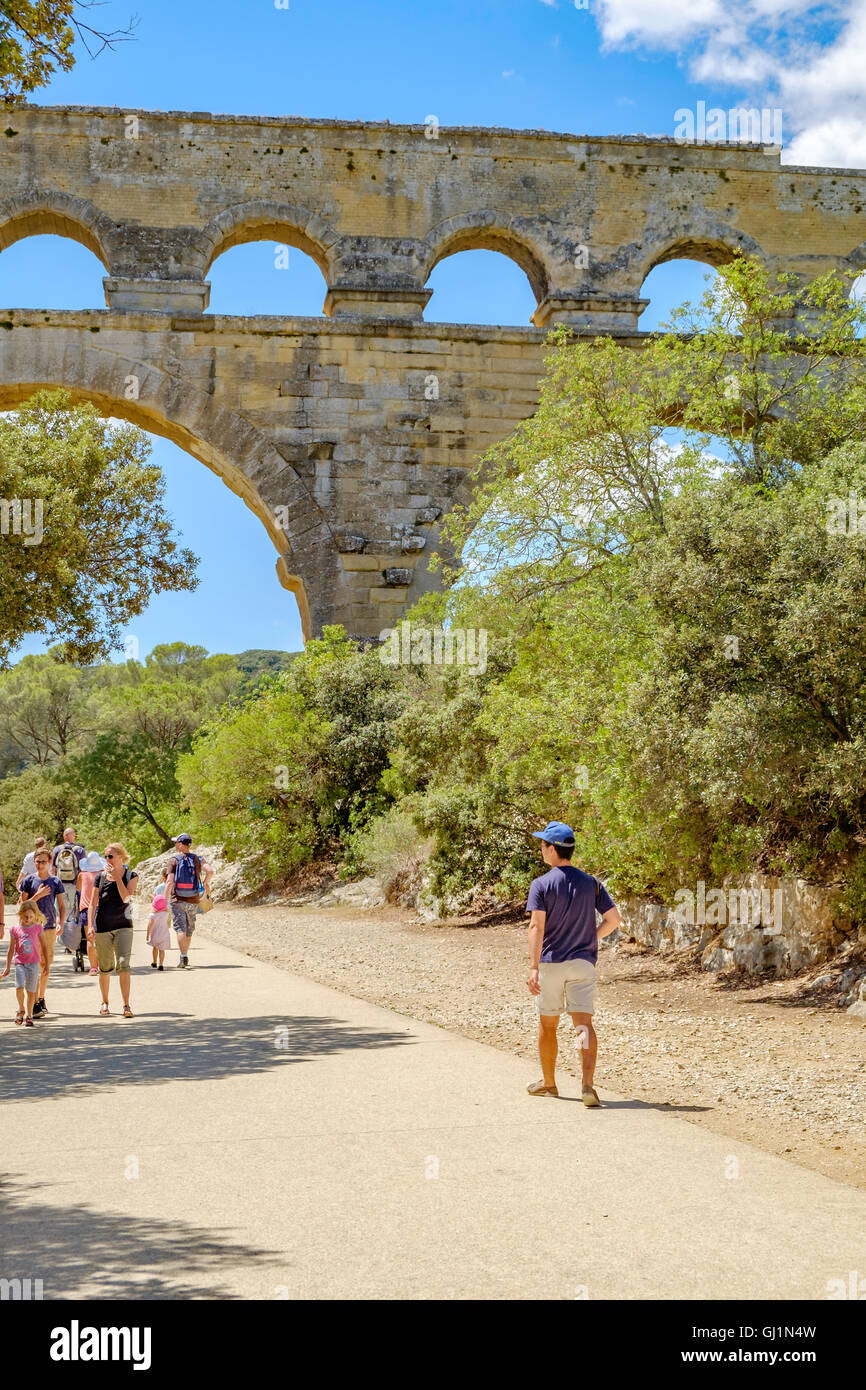 Pont du Gard Stockfoto