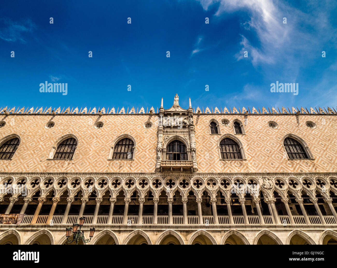 Dogenpalast an der Piazzetta di San Marco. Venedig, Italien. Stockfoto