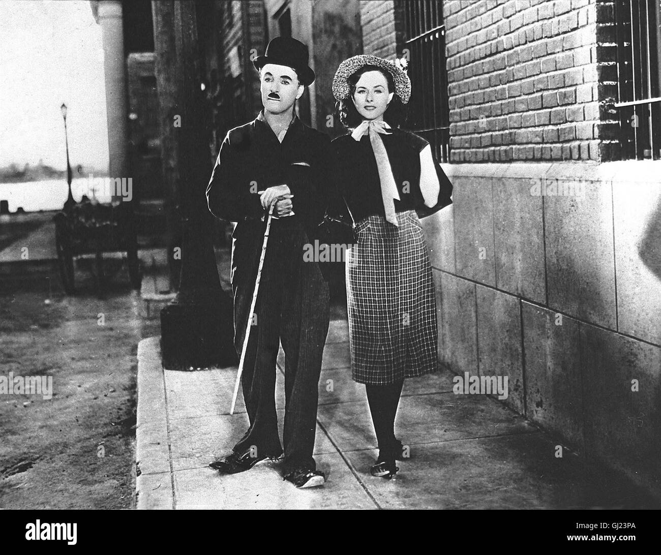 Neuzeit Paulette Goddard, Charles Chaplin, 1936. 1534 aka. Moderne Zeiten Stockfoto