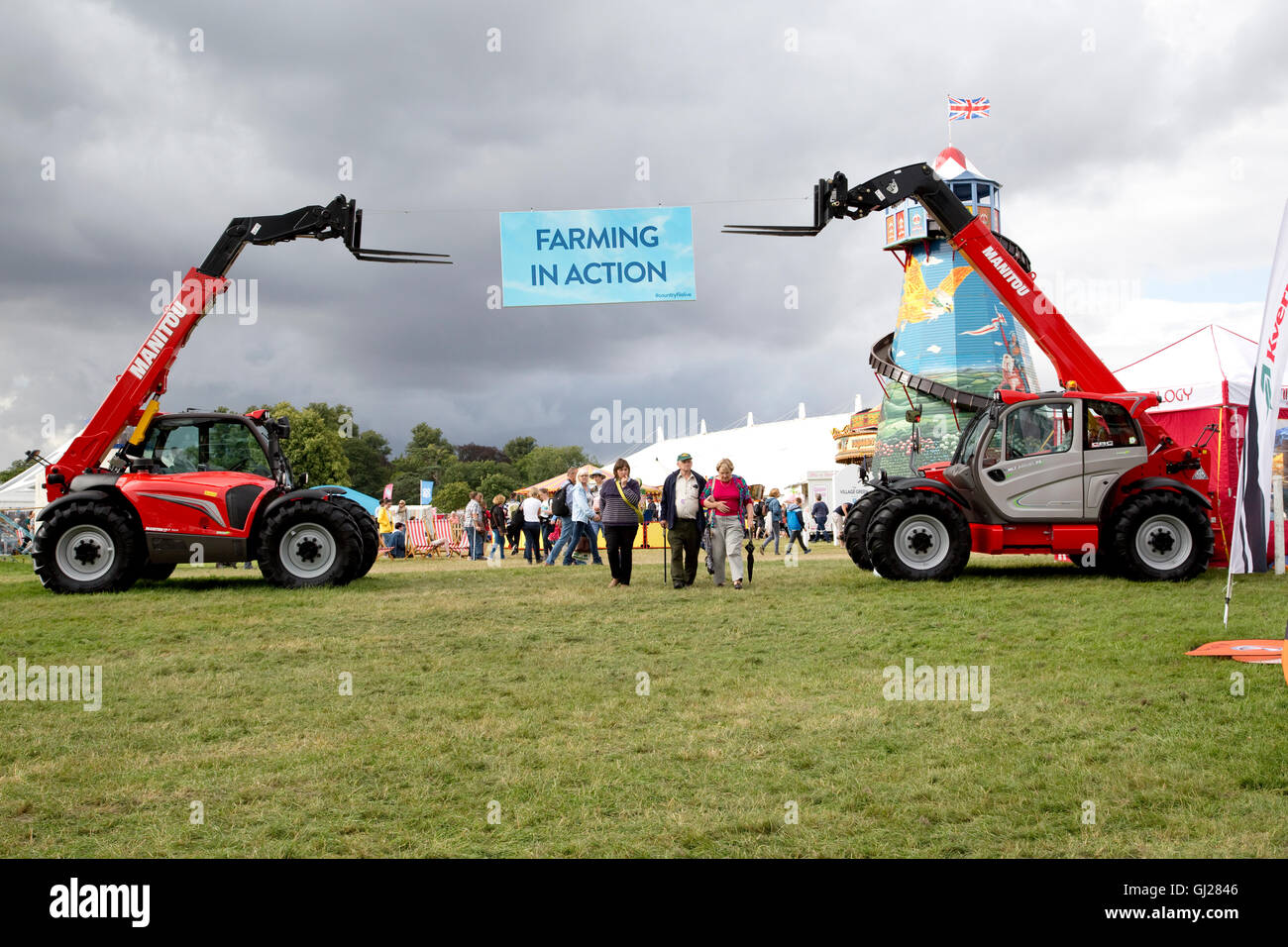 Besucher auf Landwirtschaft in Aktion Countryfile Leben 2016 Blenheim Palace Woodstock UK Stockfoto