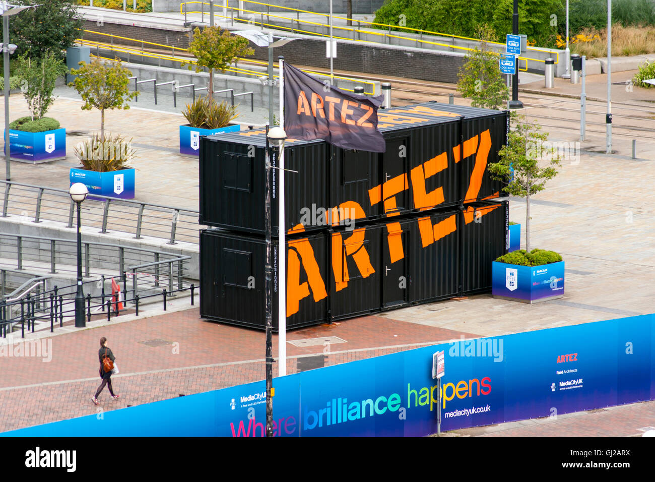 ArtEZ Website Kabine, Salford Quays Stockfoto