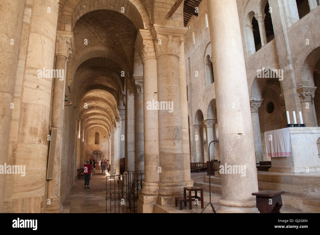 Abteikirche St. Antimo; Toskana; Italien Stockfoto