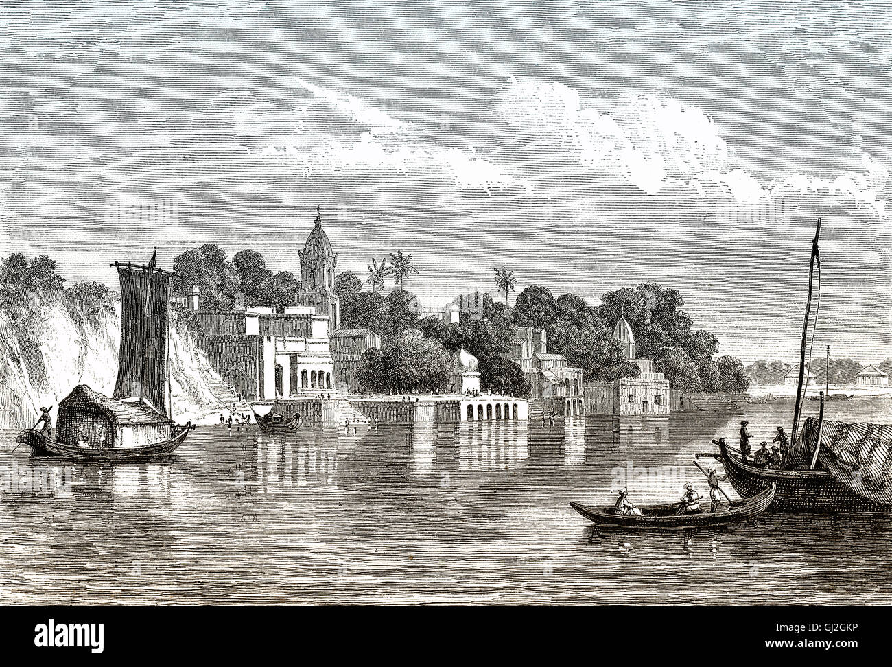 Kanpur oder Cawnpore, Uttar Pradesh, Indien, 1810 Stockfoto