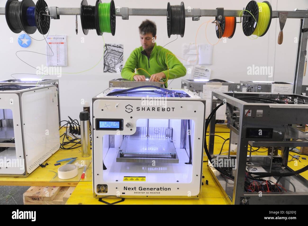 Nibionno (Lecco, Lombardei, Italien) Sharebot Fabrik von 3D-Druckern Stockfoto