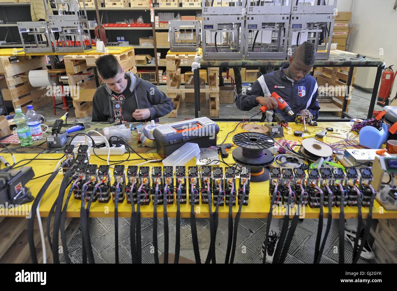 Nibionno (Lecco, Lombardei, Italien) Sharebot Fabrik von 3D-Druckern Stockfoto