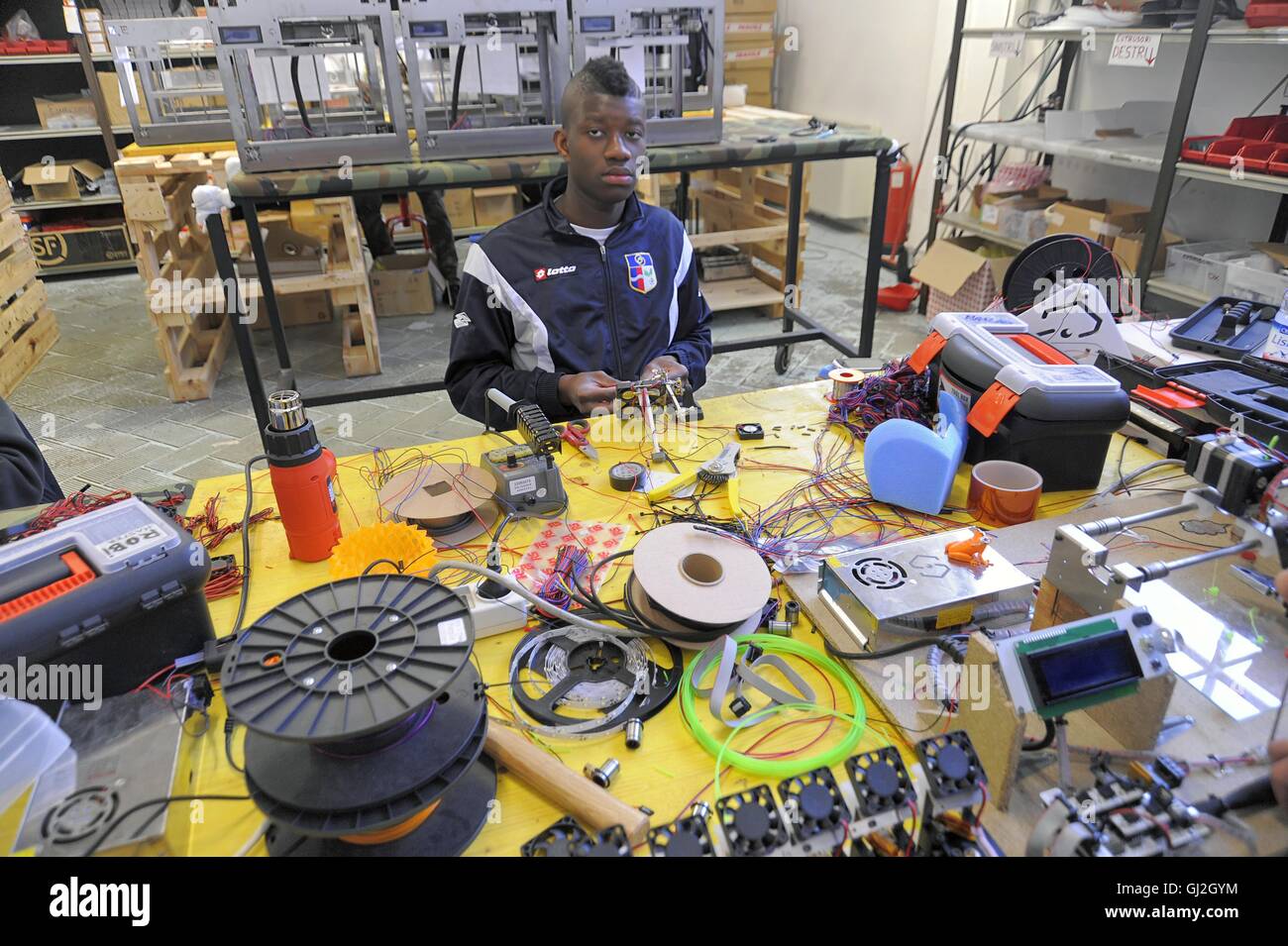 Nibionno (Lecco, Lombardei, Italien) Sharebot Fabrik von 3D-Druckern Stockfoto