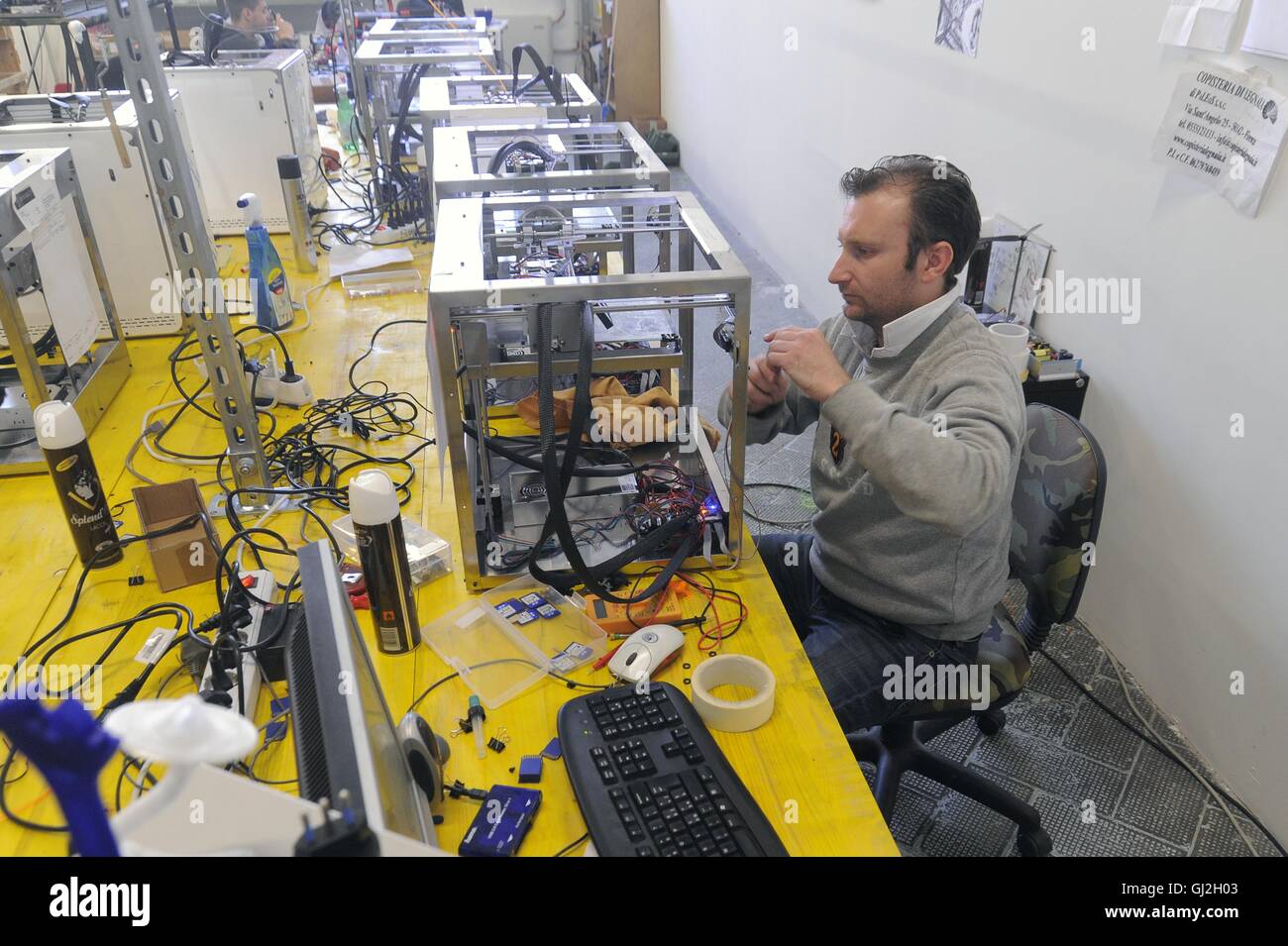 Nibionno (Lecco, Lombardei, Italien) Sharebot Fabrik von 3D-Druckern Stockfoto