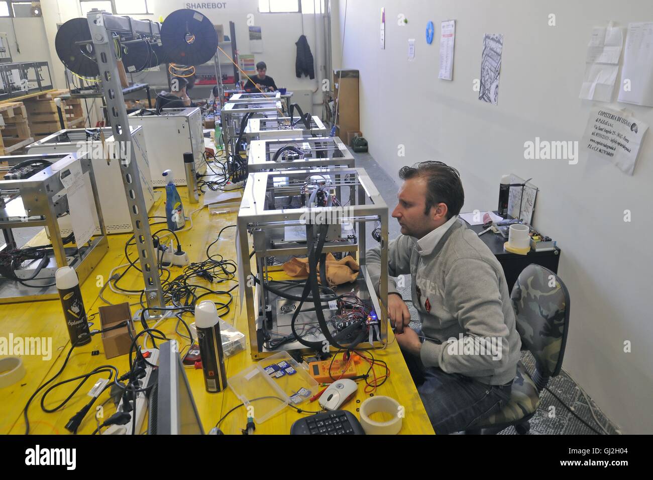Nibionno (Lecco, Lombardei, Italien) Sharebot Fabrik von 3D-Druckern Stockfoto