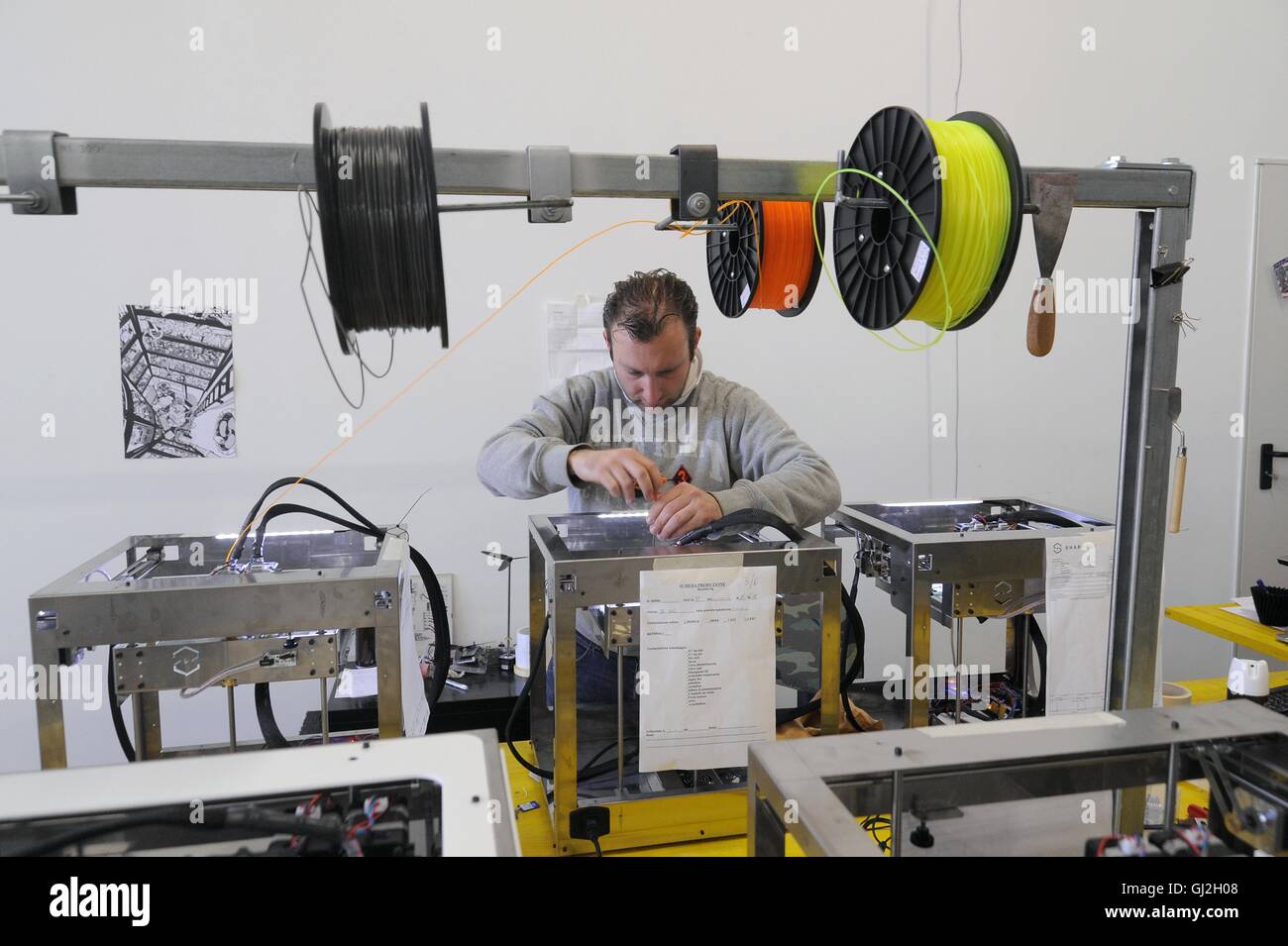 Nibionno (Lecco, Lombardei, Italien) Sharebot Fabrik von 3D-Druckern Stockfoto