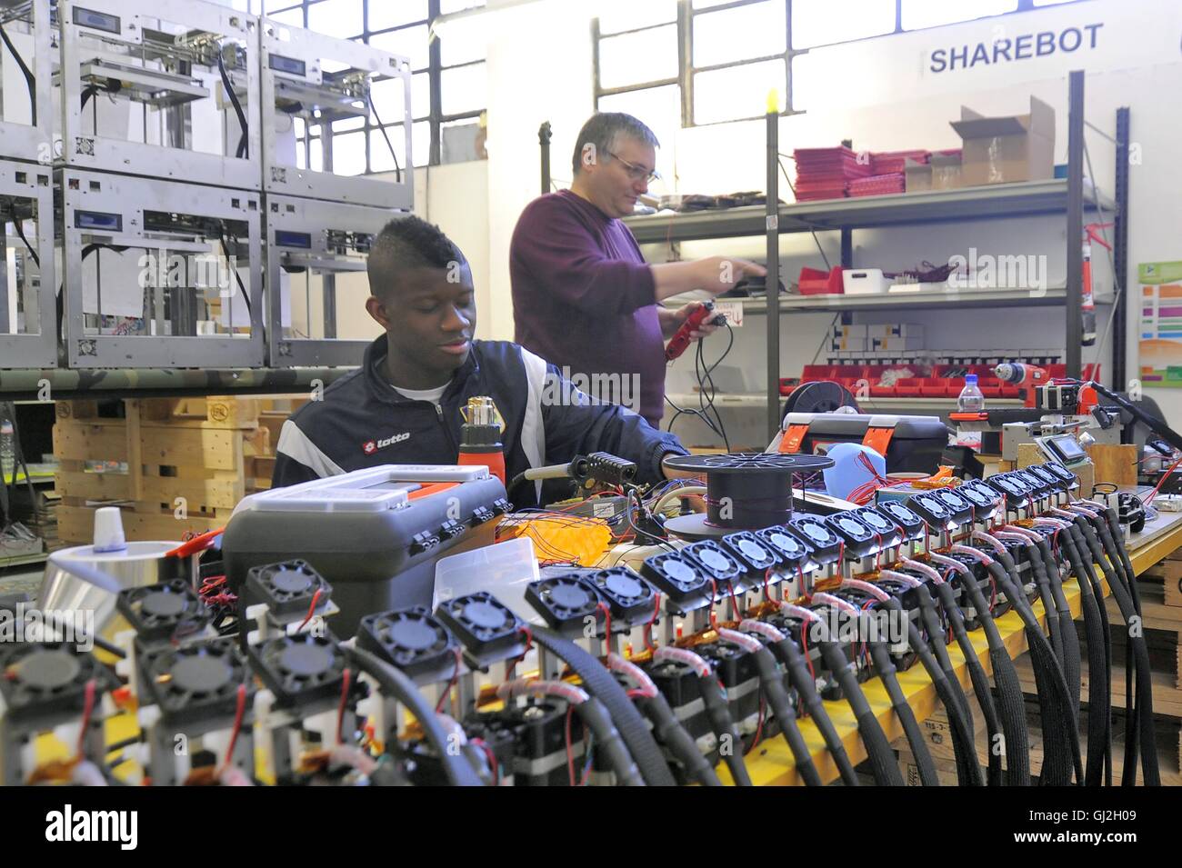 Nibionno (Lecco, Lombardei, Italien) Sharebot Fabrik von 3D-Druckern Stockfoto