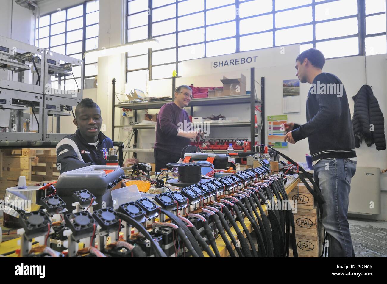 Nibionno (Lecco, Lombardei, Italien) Sharebot Fabrik von 3D-Druckern Stockfoto
