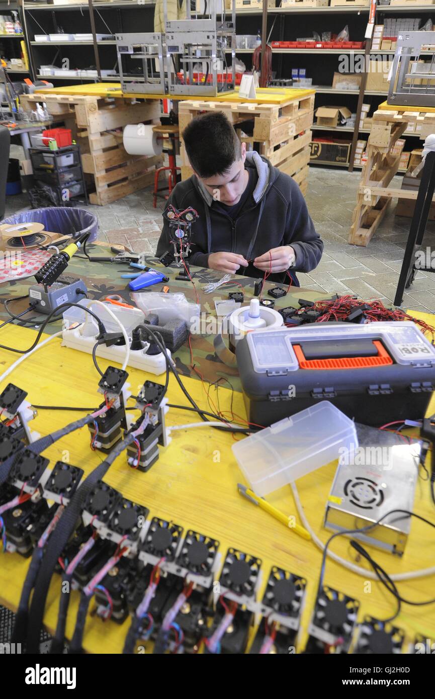 Nibionno (Lecco, Lombardei, Italien) Sharebot Fabrik von 3D-Druckern Stockfoto
