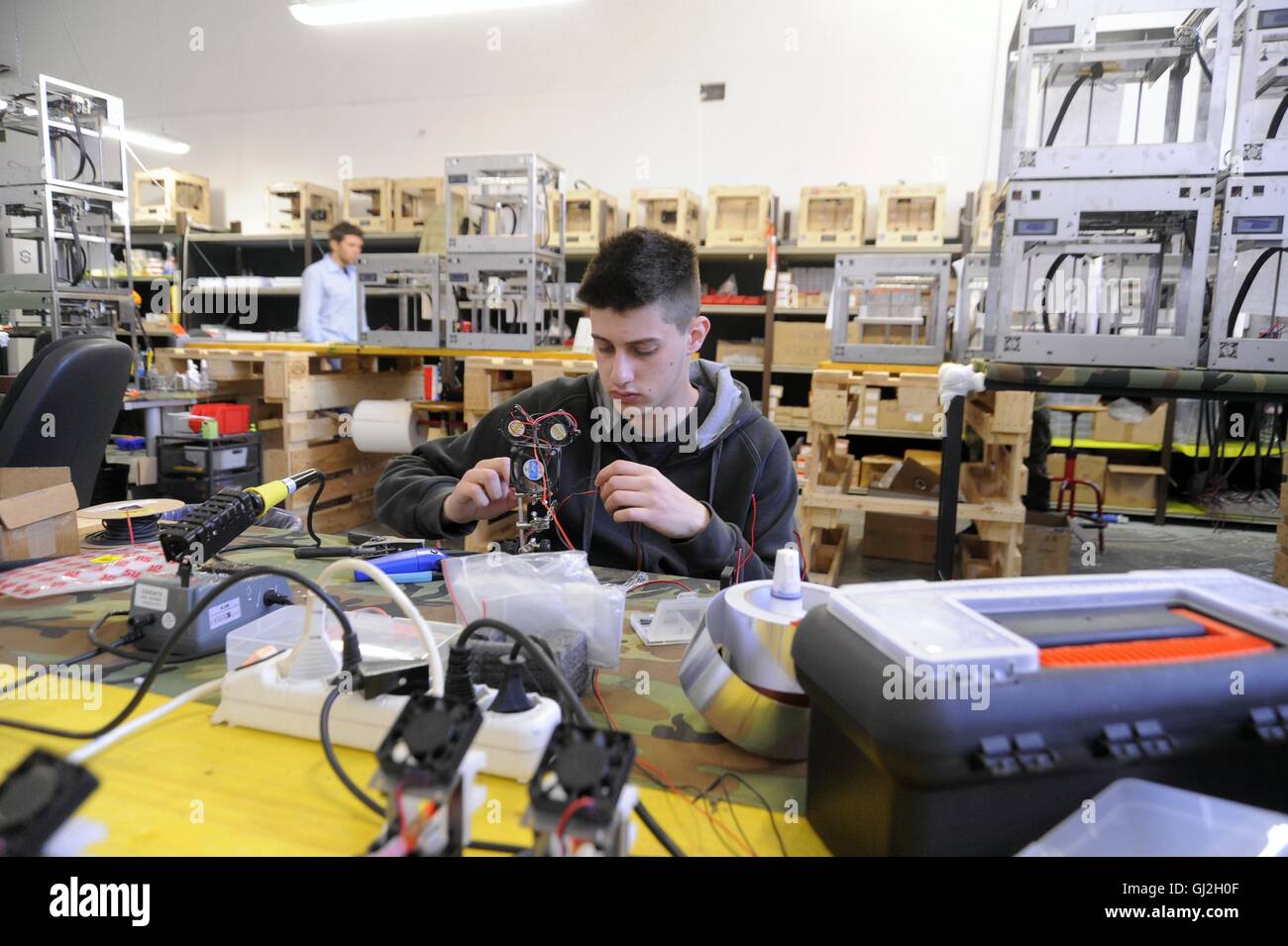 Nibionno (Lecco, Lombardei, Italien) Sharebot Fabrik von 3D-Druckern Stockfoto