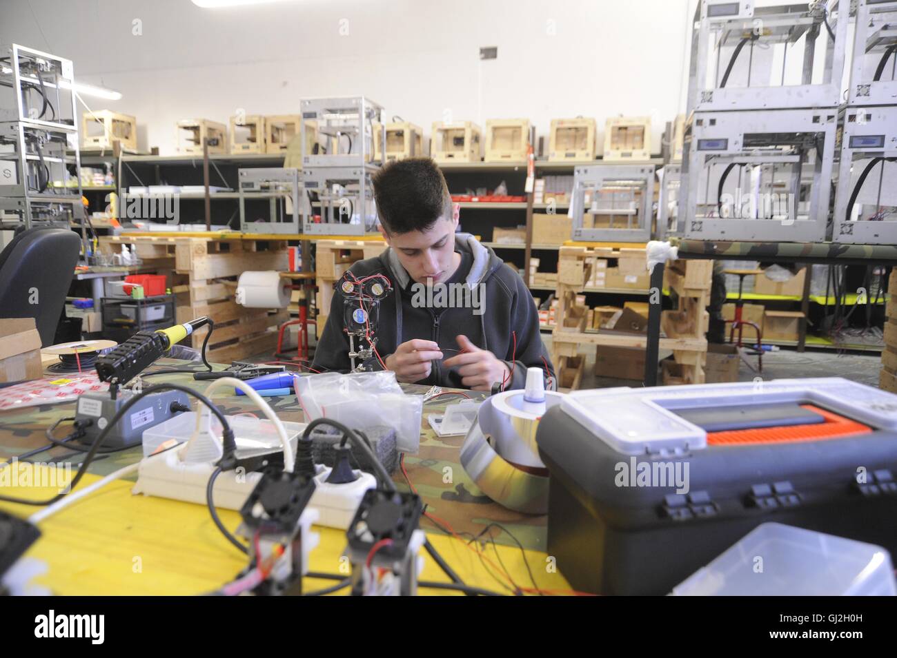 Nibionno (Lecco, Lombardei, Italien) Sharebot Fabrik von 3D-Druckern Stockfoto
