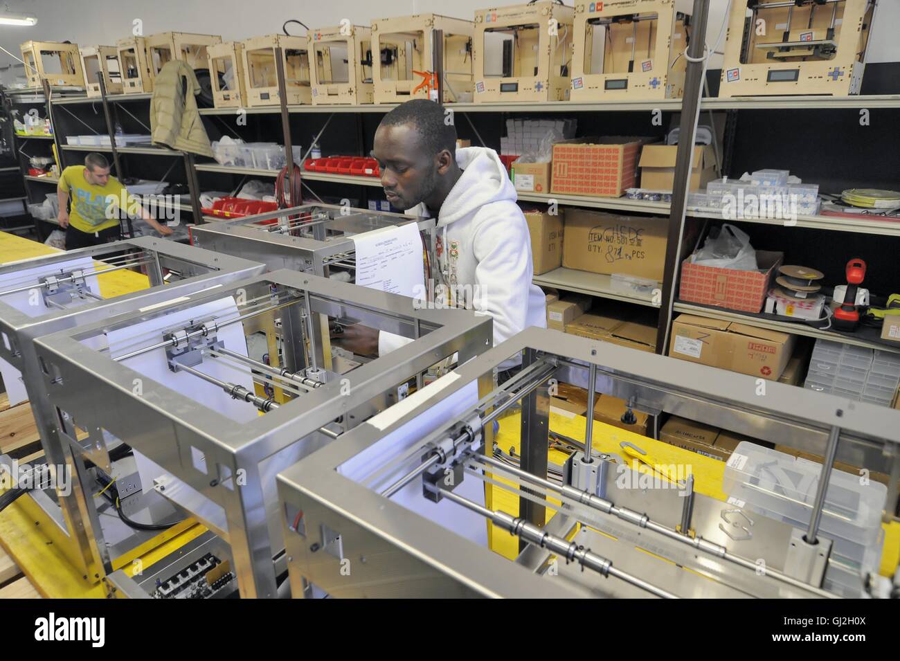 Nibionno (Lecco, Lombardei, Italien) Sharebot Fabrik von 3D-Druckern Stockfoto