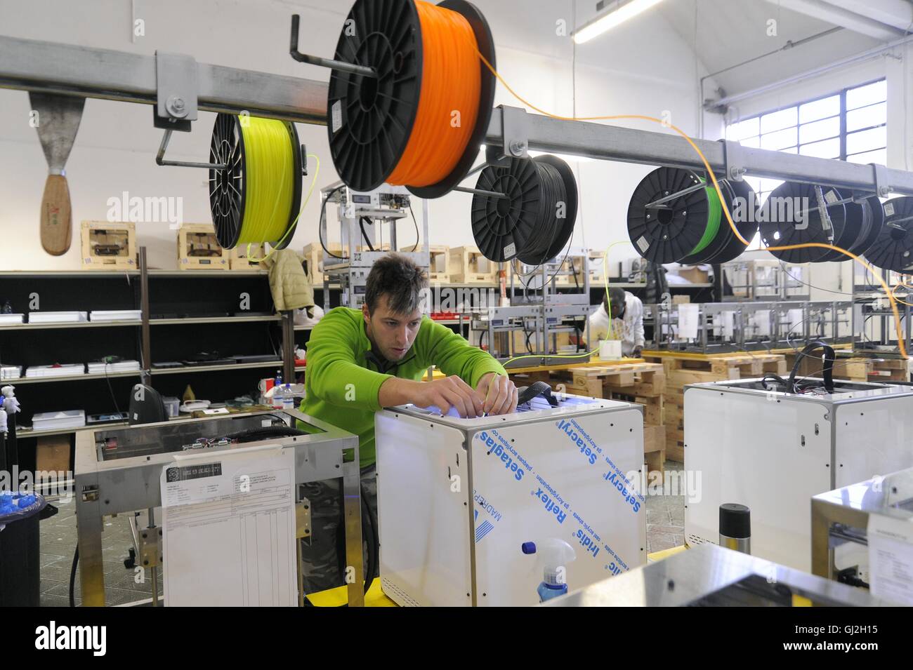 Nibionno (Lecco, Lombardei, Italien) Sharebot Fabrik von 3D-Druckern Stockfoto