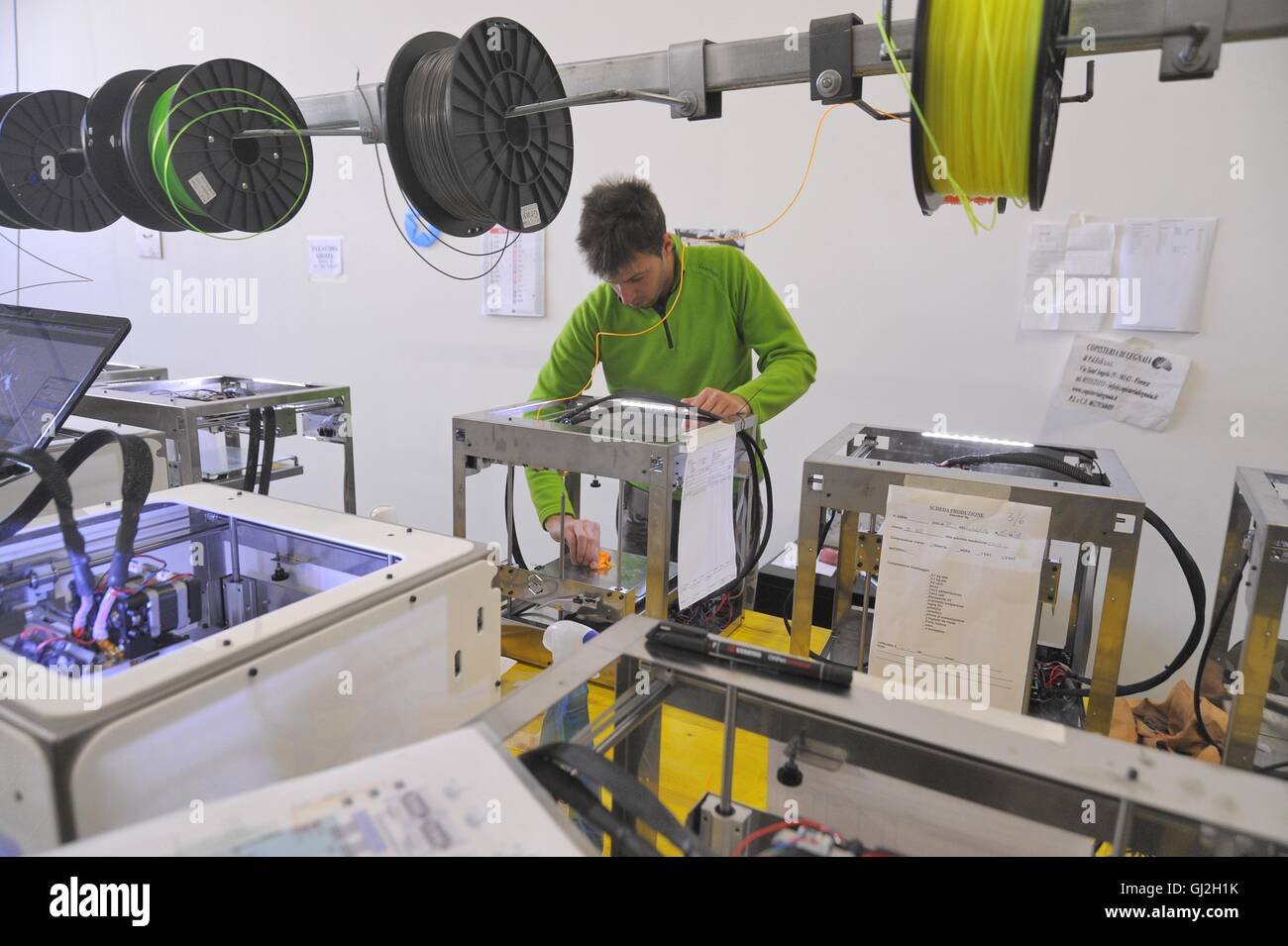 Nibionno (Lecco, Lombardei, Italien) Sharebot Fabrik von 3D-Druckern Stockfoto
