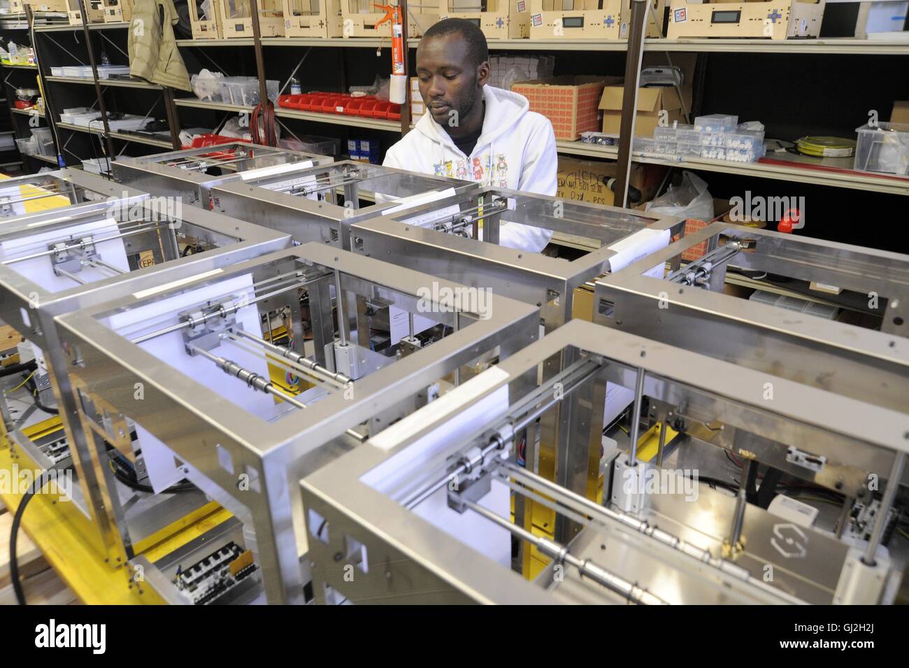 Nibionno (Lecco, Lombardei, Italien) Sharebot Fabrik von 3D-Druckern Stockfoto