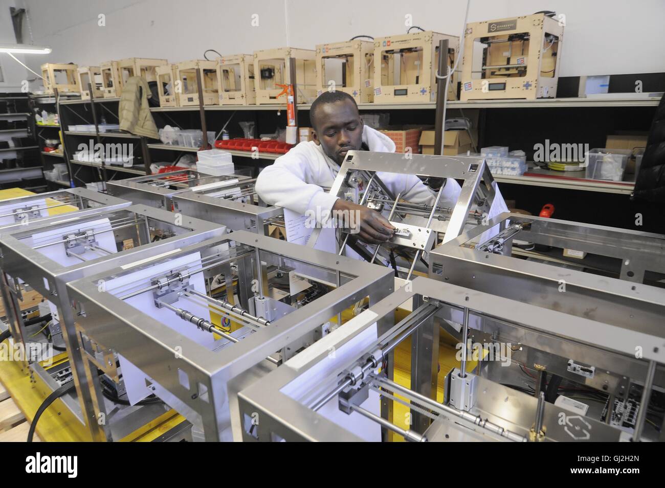 Nibionno (Lecco, Lombardei, Italien) Sharebot Fabrik von 3D-Druckern Stockfoto