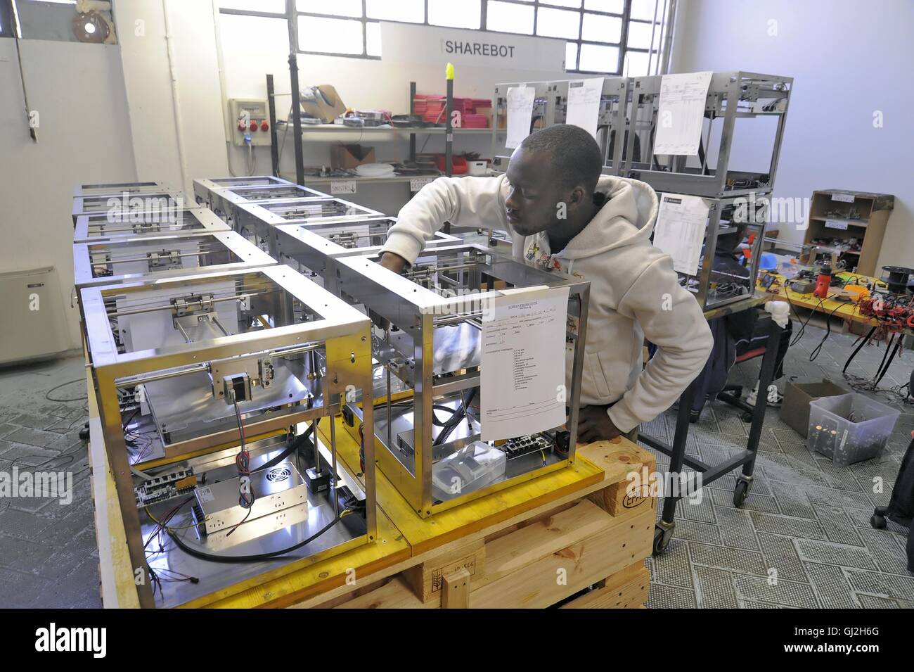 Nibionno (Lecco, Lombardei, Italien) Sharebot Fabrik von 3D-Druckern Stockfoto
