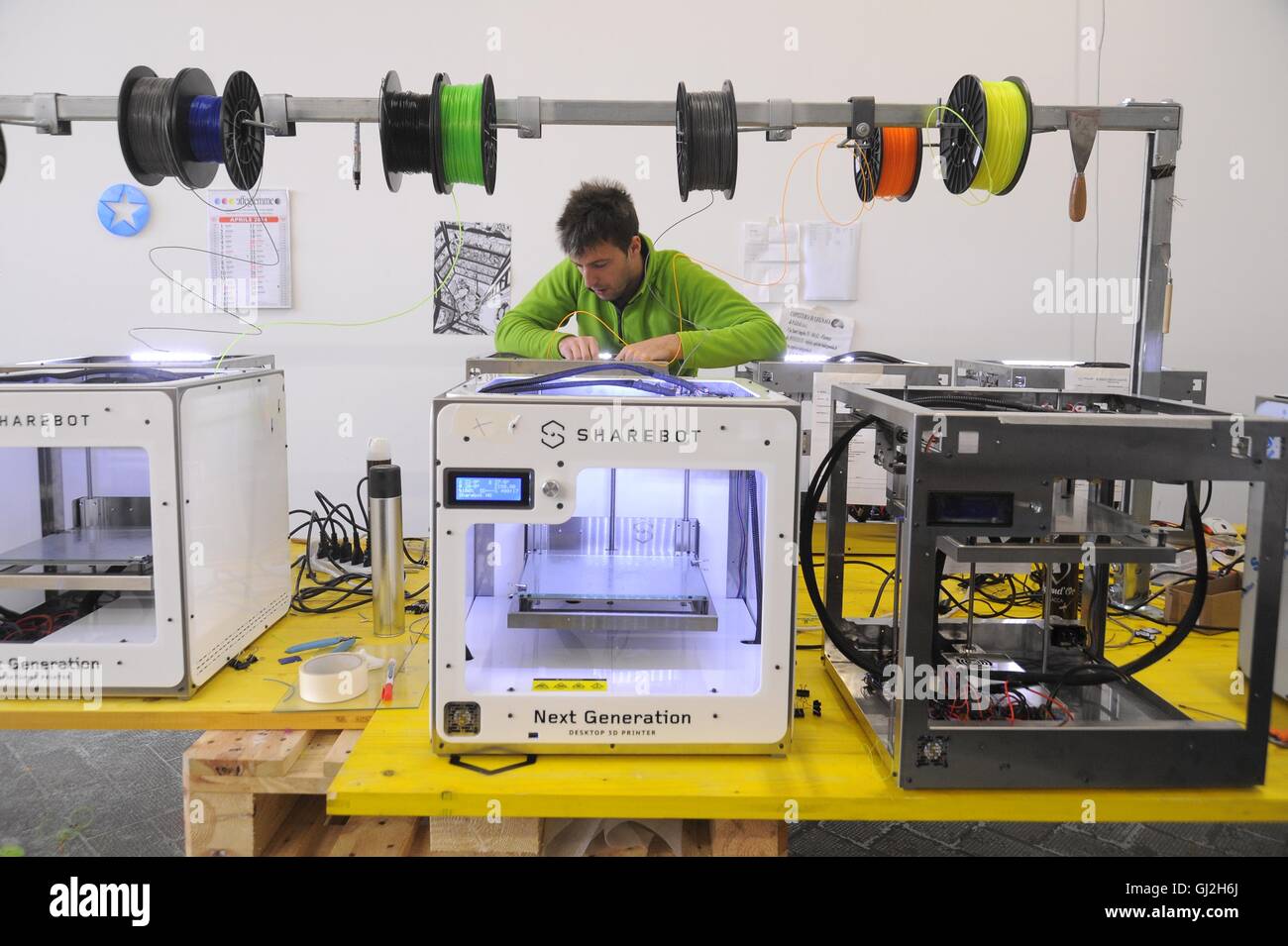 Nibionno (Lecco, Lombardei, Italien) Sharebot Fabrik von 3D-Druckern Stockfoto