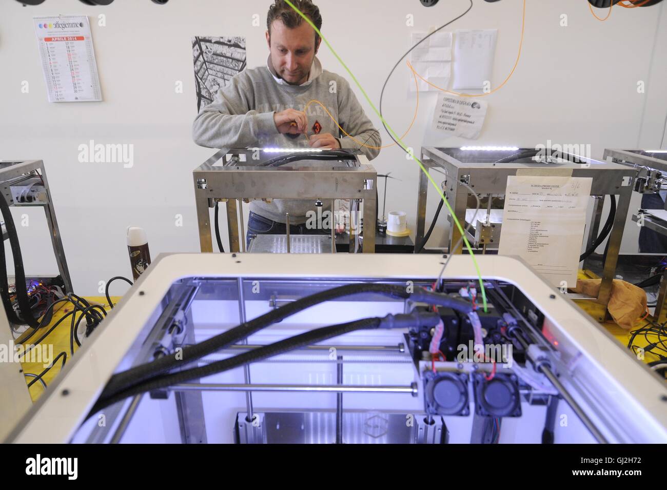 Nibionno (Lecco, Lombardei, Italien) Sharebot Fabrik von 3D-Druckern Stockfoto