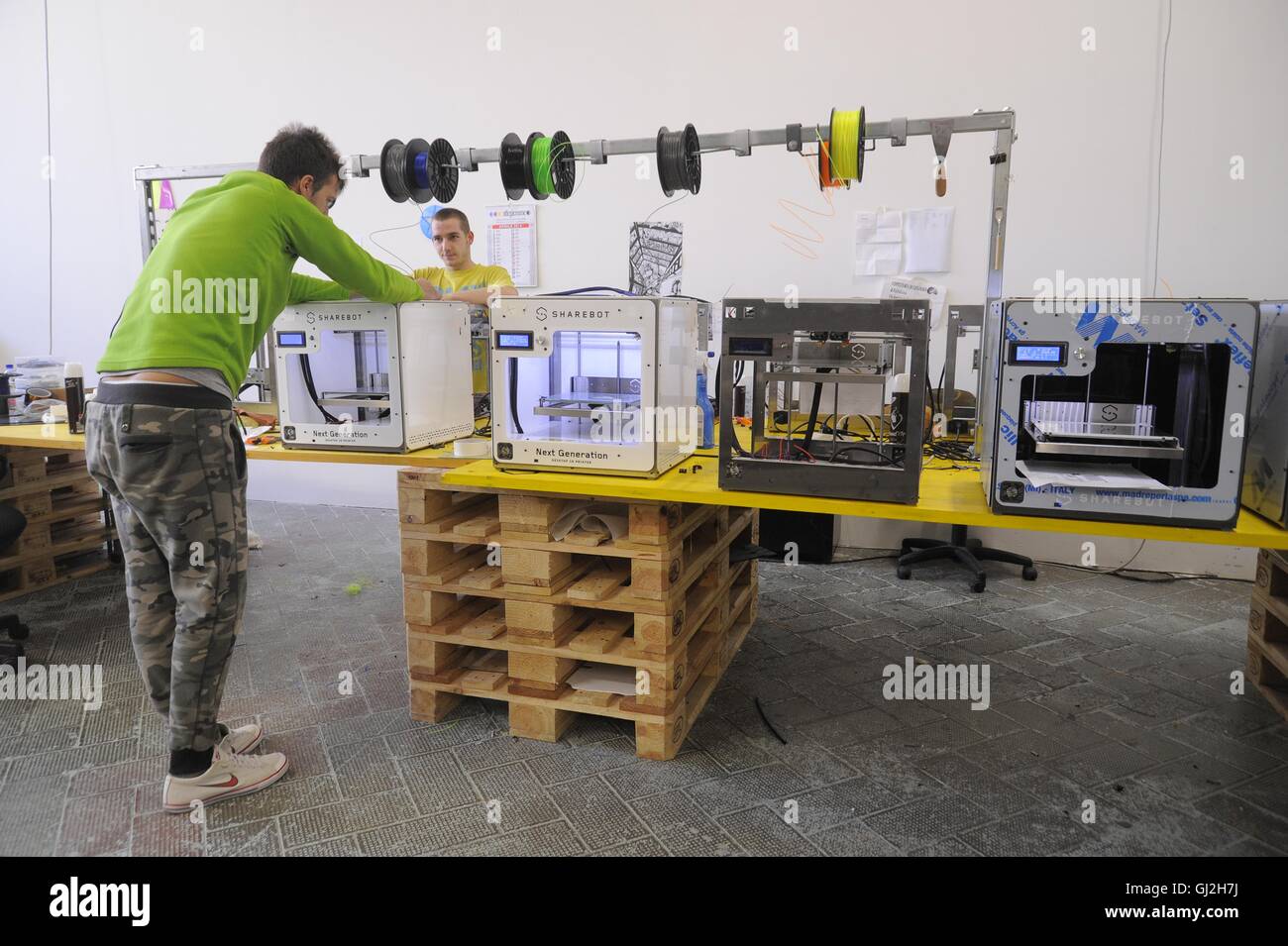 Nibionno (Lecco, Lombardei, Italien) Sharebot Fabrik von 3D-Druckern Stockfoto