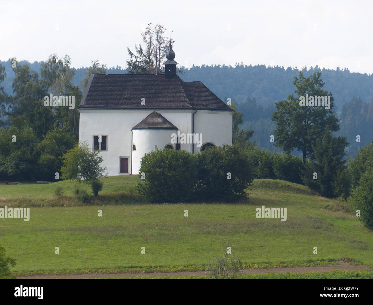 Hl. Joachim, der Schutzheiligen der Bergleute, in Dobra Voda, Tschechische Republik Stockfoto