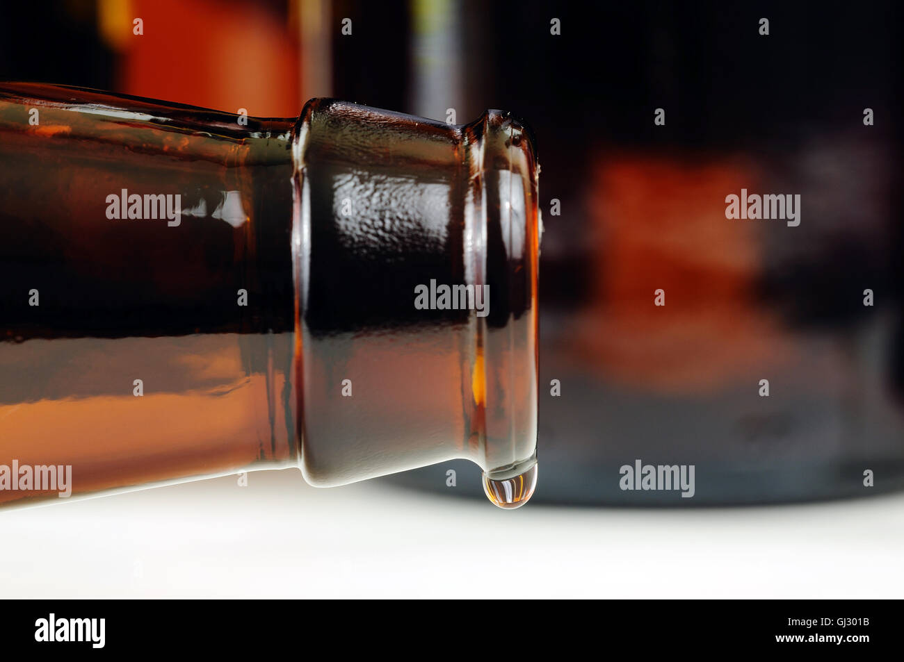 Letzten Tropfen Bier Stockfoto