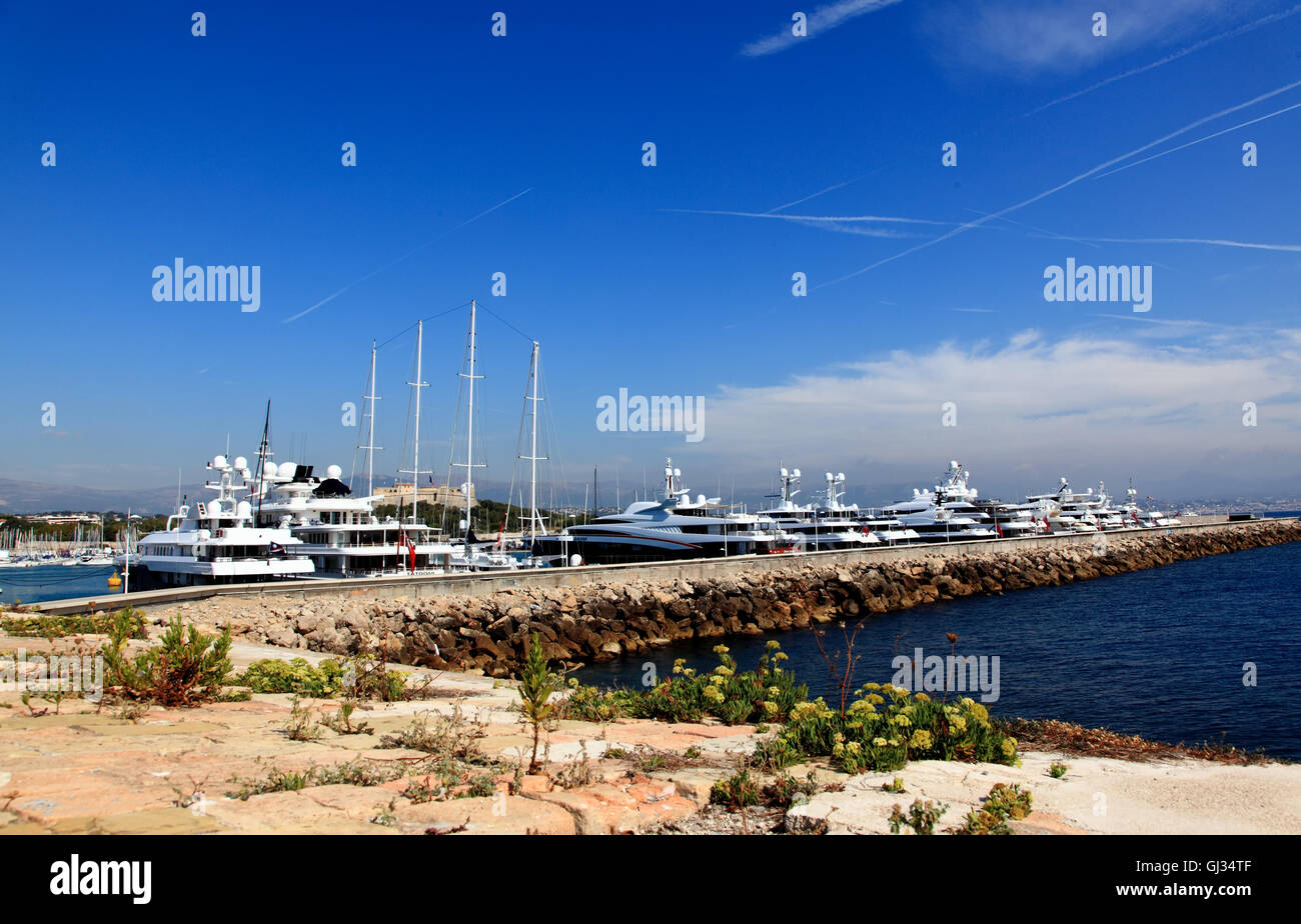 Küste von Antibes, Frankreich Stockfoto