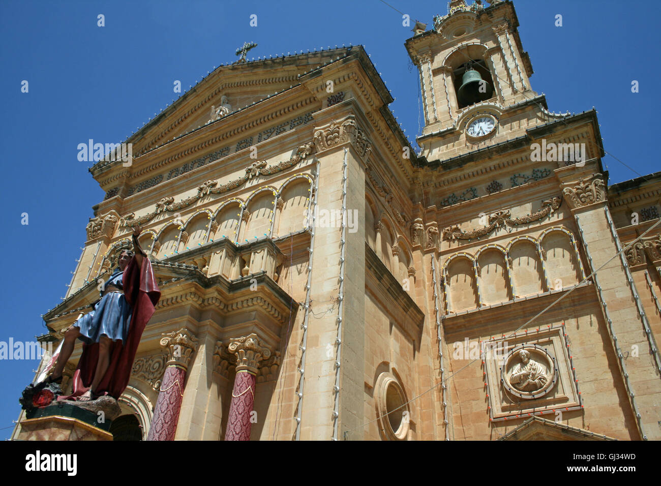 Unbefleckte Empfängnis und St. Joseph Kirche Qala Stockfoto