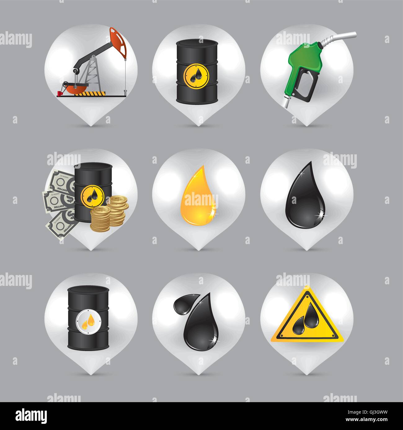 darstellung-der-symbole-auf-der-erd-l-industrie-vektor-illustra-stock
