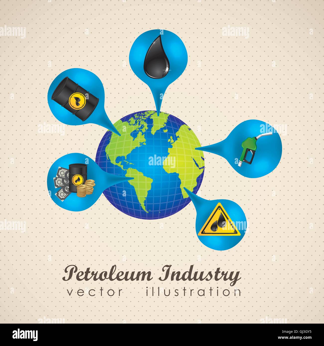 darstellung-der-symbole-auf-der-erd-l-industrie-vektor-illustra-stock